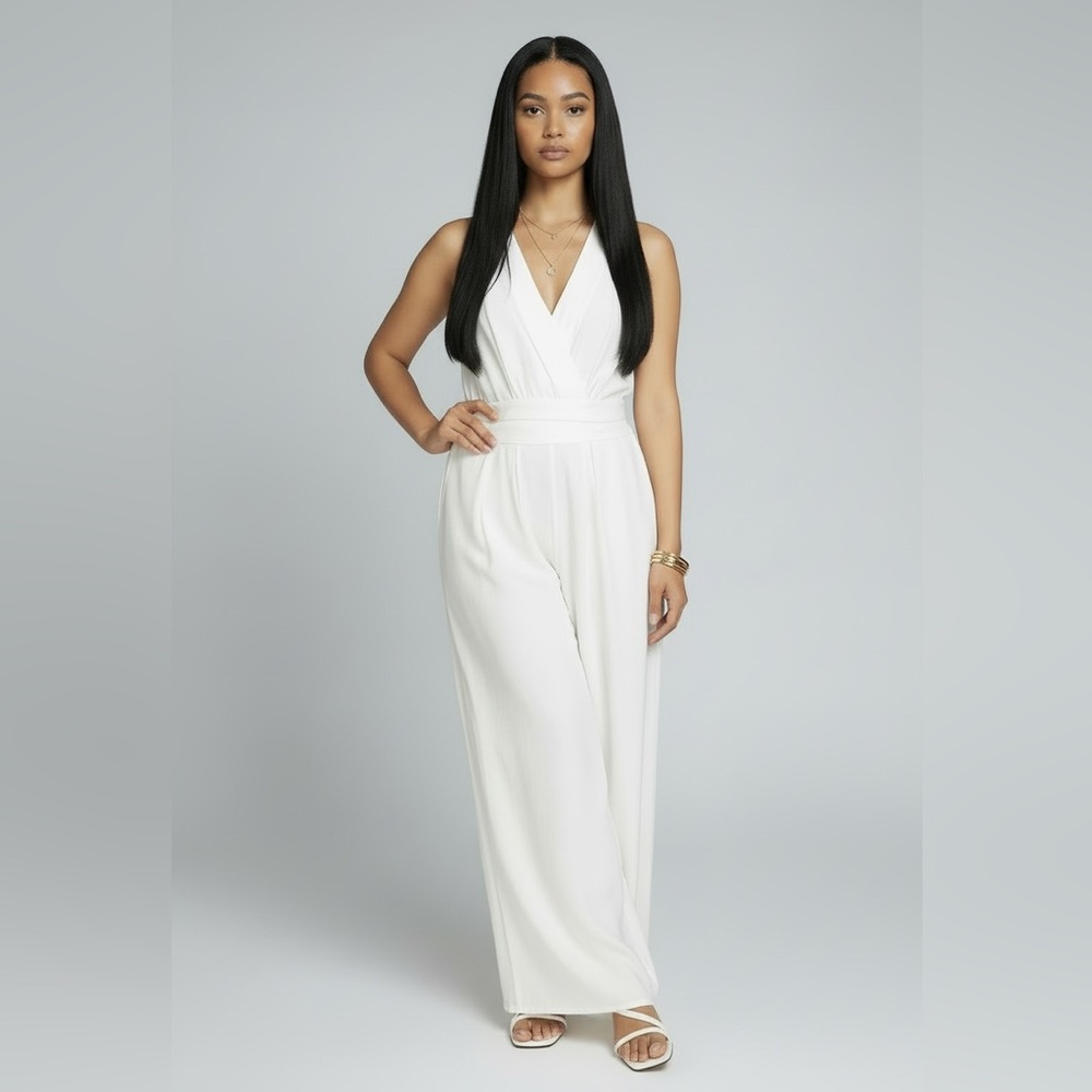 Elegant White Jumpsuit - Picture 3 of 6